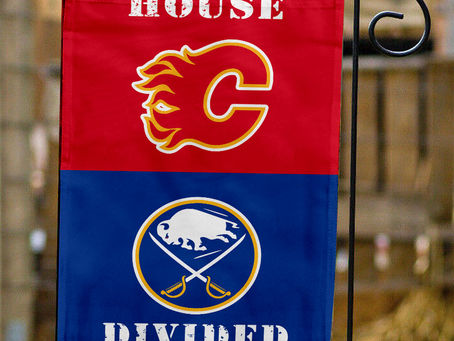 Showing Your Team Spirit with the Flames vs Sabres House Divided Flag