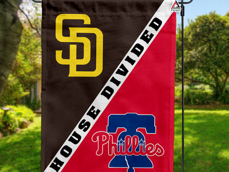 Show Your Team Spirit with the Padres vs Phillies House Divided Flag!
