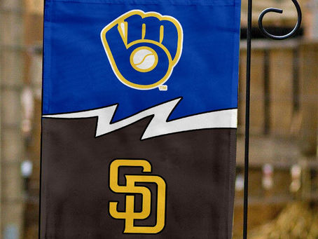 Show Your Team Spirit with the Brewers vs Padres House Divided Flag!