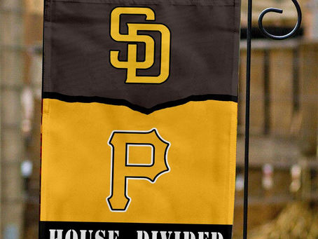 Show Your Team Spirit with the Padres vs Pirates House Divided Flag!