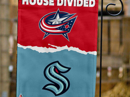 Blue Jackets vs Kraken House Divided Flag: Show Your Team Spirit in Style!