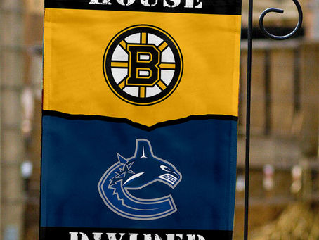 Showing Your Team Spirit with Bruins vs Canucks House Divided Flag