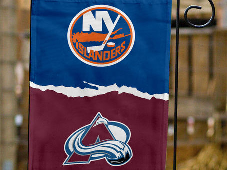 Show Your Team Spirit with the Islanders vs Avalanche House Divided Flag!