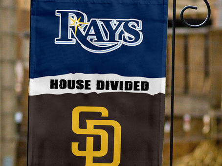 The Ultimate Fan Must-Have: Rays vs Padres House Divided Flag
