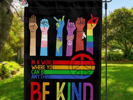 Spread Peace and Kindness with the Be Kind Hippie Flag