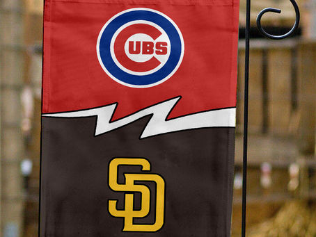 Bring Game Day Spirit Home with the Cubs vs Padres House Divided Flag