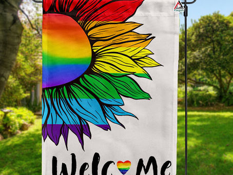 Welcome LGBT Flag: Celebrate Pride Month with a Rainbow Garden Flag