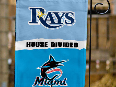 Show Your Team Spirit with Rays vs Marlins House Divided Flag