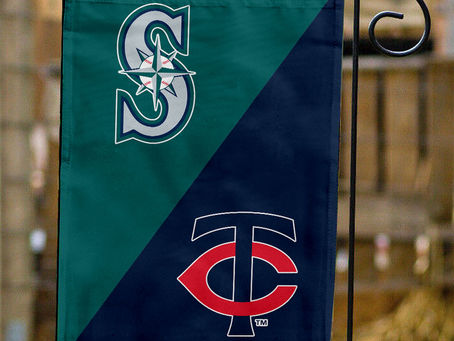 Show Your Team Spirit with the Mariners vs Twins House Divided Flag!