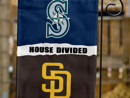Show Your Team Spirit with Mariners vs Padres House Divided Flag!