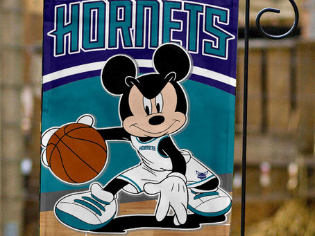 Charlotte Hornets x Mickey Basketball Flag: A Must-Have for NBA Fans!