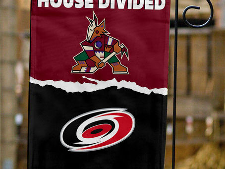 The Ultimate NHL House Divided Flag: Coyotes vs Hurricanes