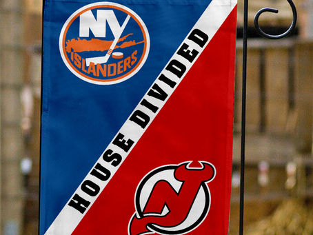 Show Your Team Spirit with the Islanders vs Devils House Divided Flag