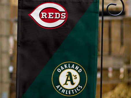 Show Your Team Spirit with the Reds vs Athletics House Divided Flag!