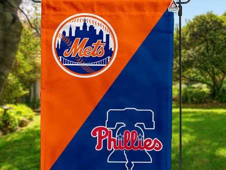 Show Your Team Spirit with the Mets vs Phillies House Divided Flag!
