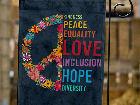 Spread Love and Peace with the Kindness Peace Equality Love Inclusion Hope Diversity Flag