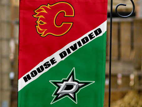 Flames vs Stars House Divided Flag: Show Your NHL Team Spirit!
