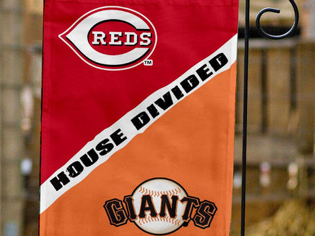 The Ultimate Showdown: Reds vs Giants House Divided Flag