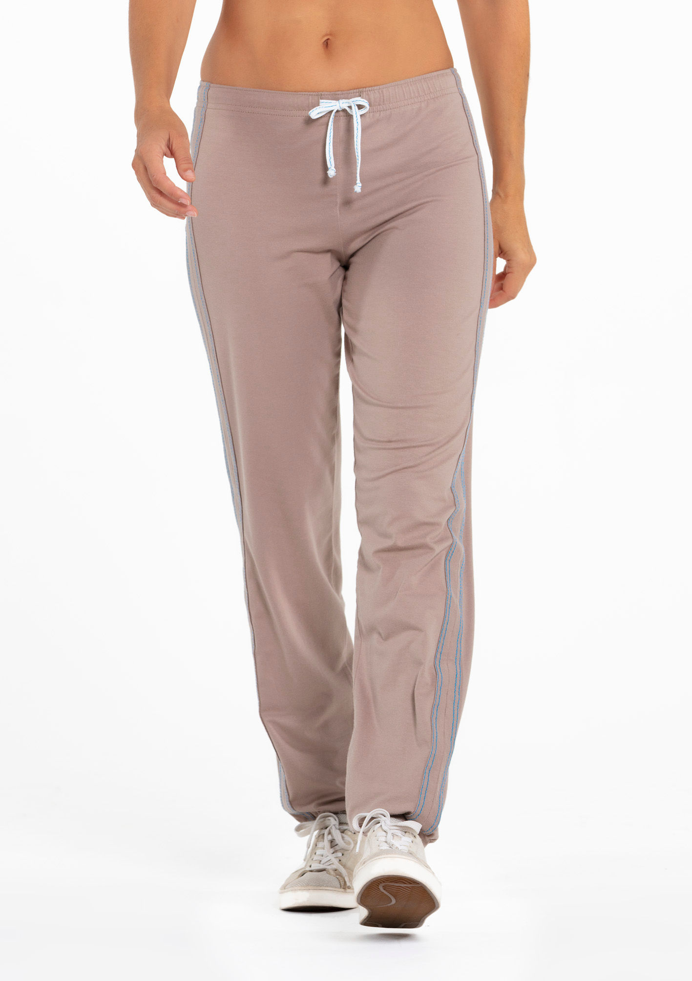 Luisa Hill, Beige, blau, Jogging, Hose, Damen, Frauen, Modal, Baumwolle, Handmade in Austria, Training, Homewear