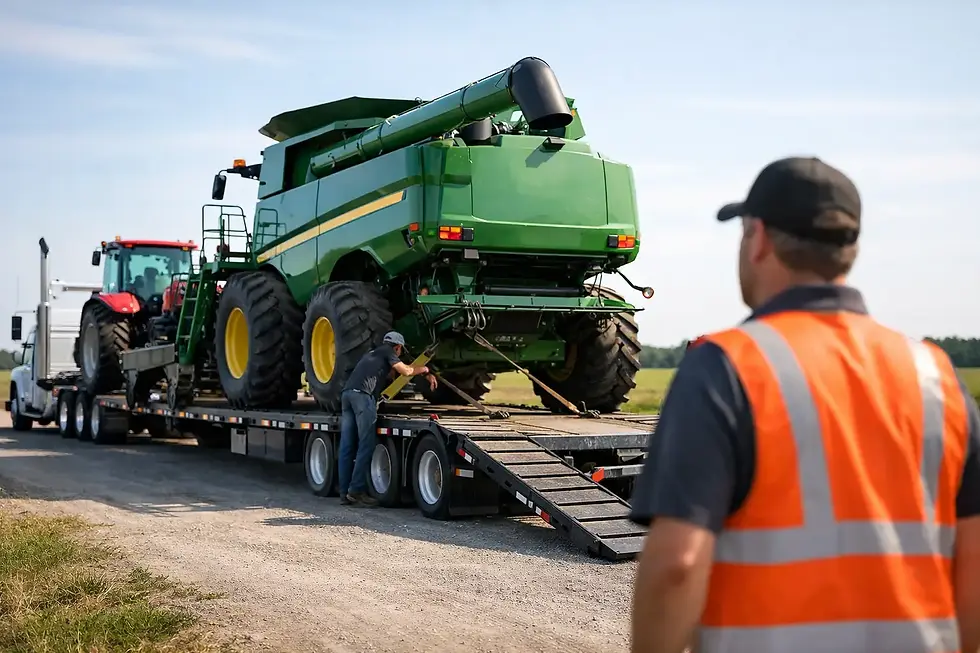 Transport de machinerie agricole sans casse-tête