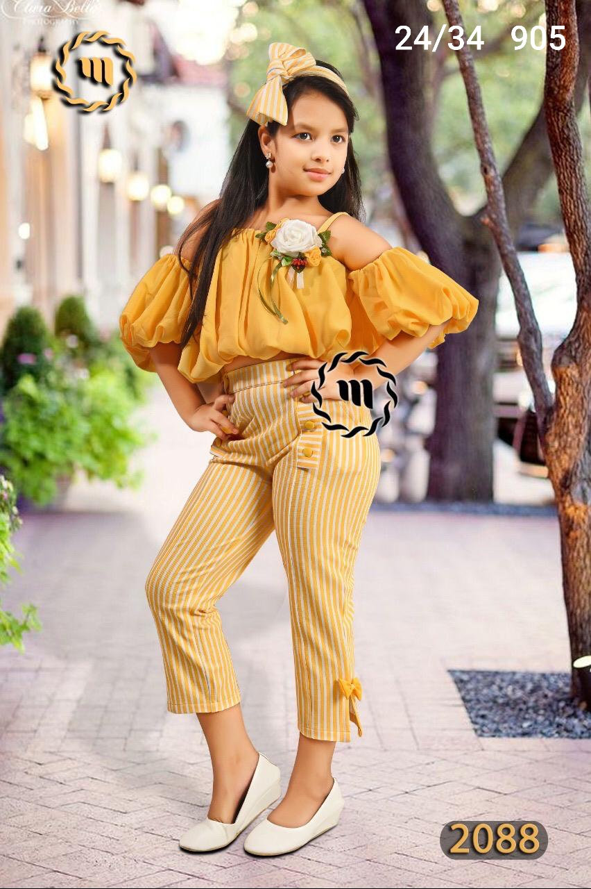 yellow designer top