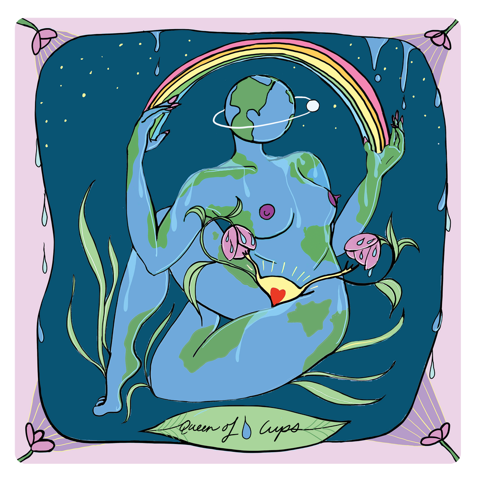 Queen of Cups Meaning - Mother Tarot Minor Arcana Card