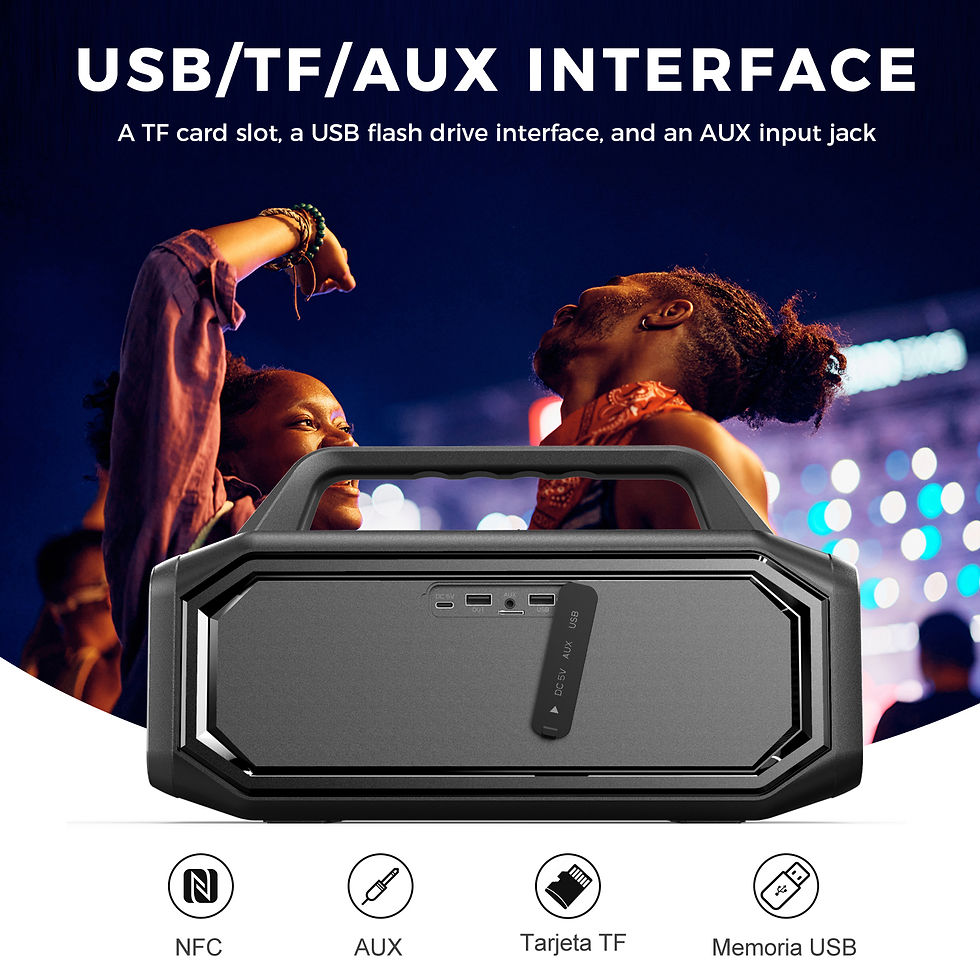 Thumbnail: W-KING BT261-2 80W Speakers Bluetooth Wireless, Portable Outdoor Speakers Loud w