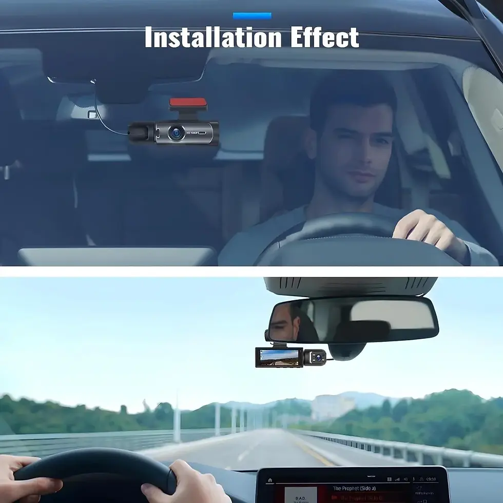 Thumbnail: 1080P HD Front Rear Dashcam 1 Count Dash Camera for Car,Car Driving Recorder wit
