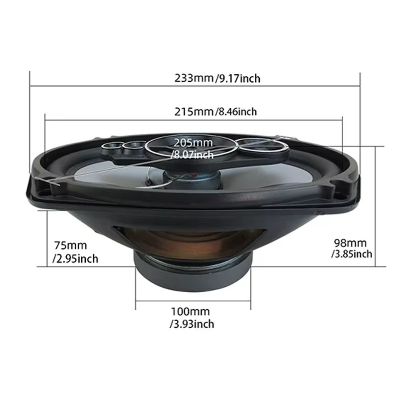 Thumbnail: 2PCS 6X9 inch (2X1200W) 2400W 5-way car mounted high fidelity full frequency coa