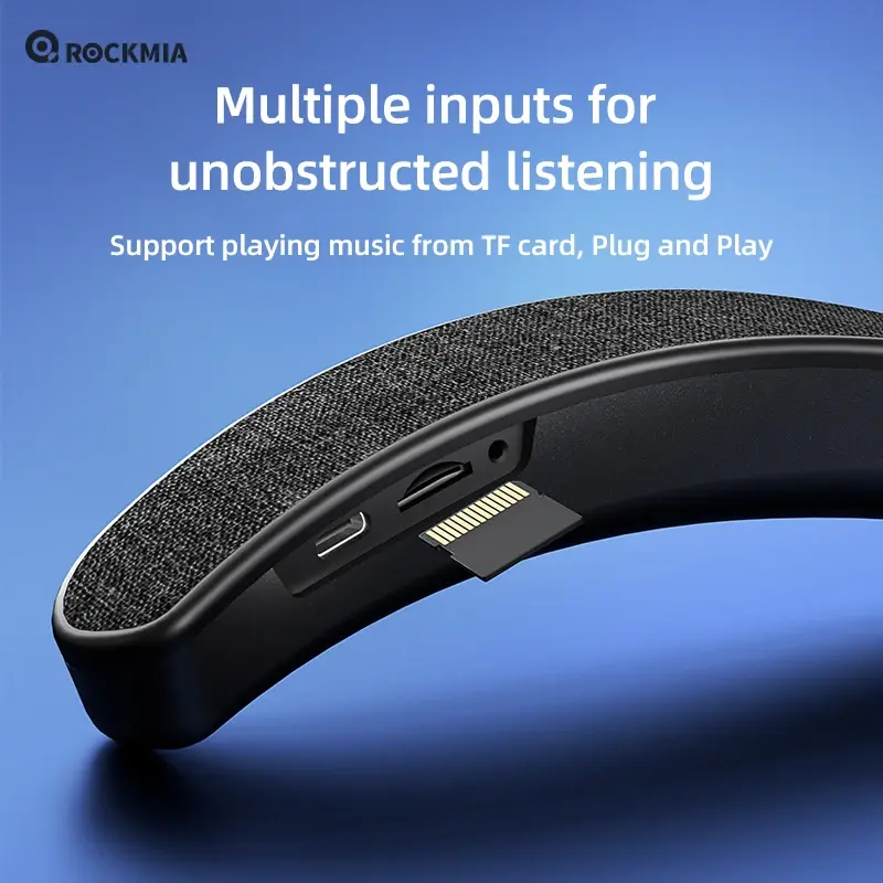 Thumbnail: Rockmia EBS-905 6w Wearable Neckband Speaker Bluetooth 5.0  Hands-free Ear-Free 