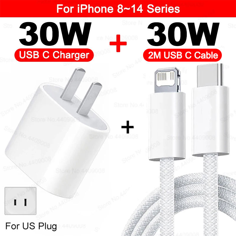 Thumbnail: Original US 30W Fast Charger For APPLE iPhone 16 15 14 13 12 11 17 Pro Max USB T