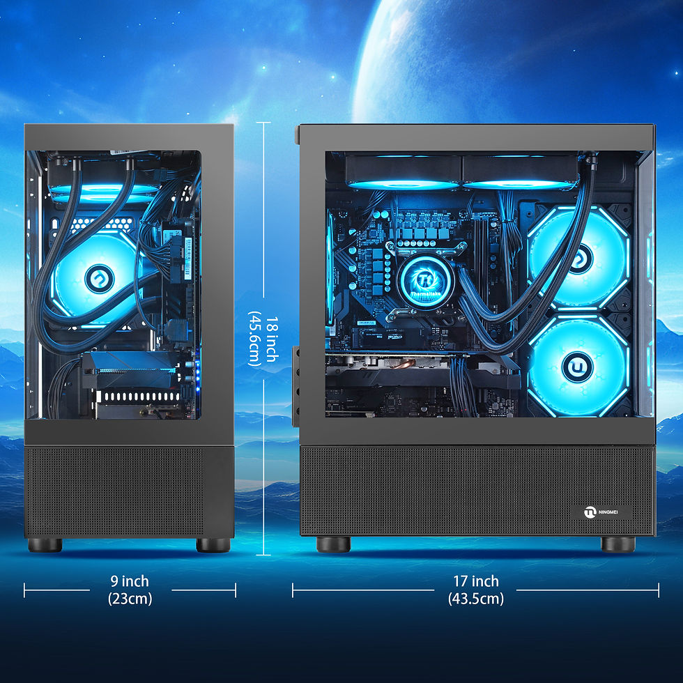 Thumbnail: Ningmei Lumishore Gaming PC AMD Ryzen 7 5700X NVIDIA RTX 5060 32GB RAM 1TB SSD W