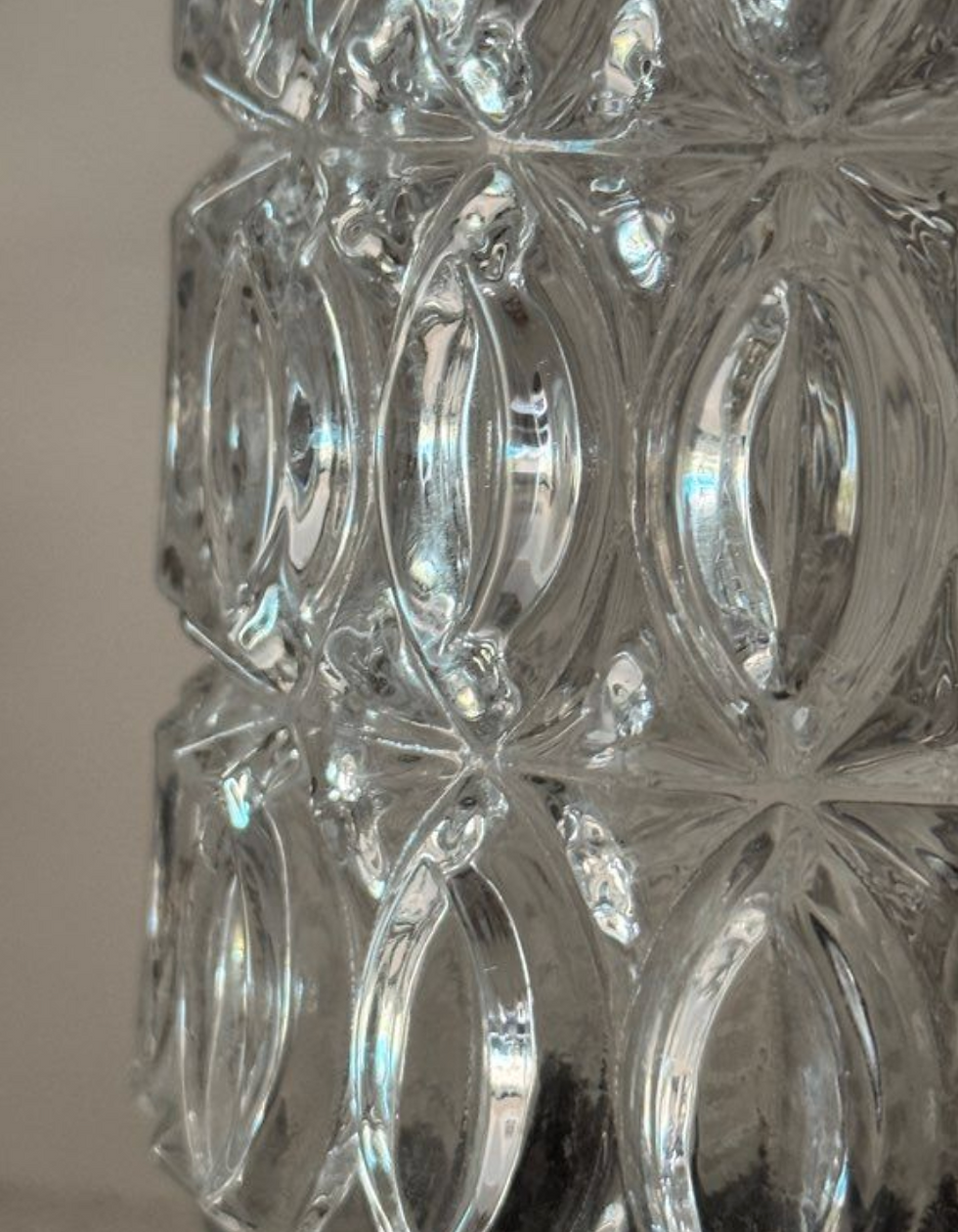 Thumbnail: Vintage bakelite and glass wall/ceiling light - 1960s