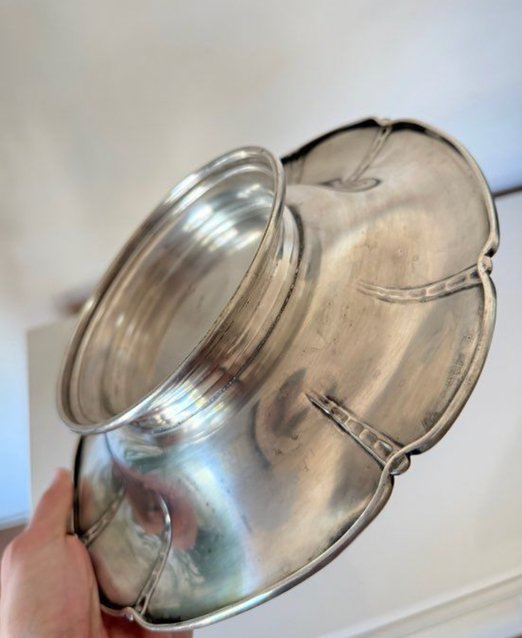 Miniature : Grand plat sur pied Gallia – Christofle – Métal argenté – Art Déco 1930-1940