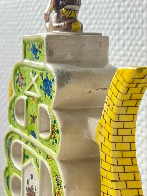 Miniature : Théière puzzle chinoise en porcelaine Famille Verte, XIXᵉ / début XXᵉ siècle
