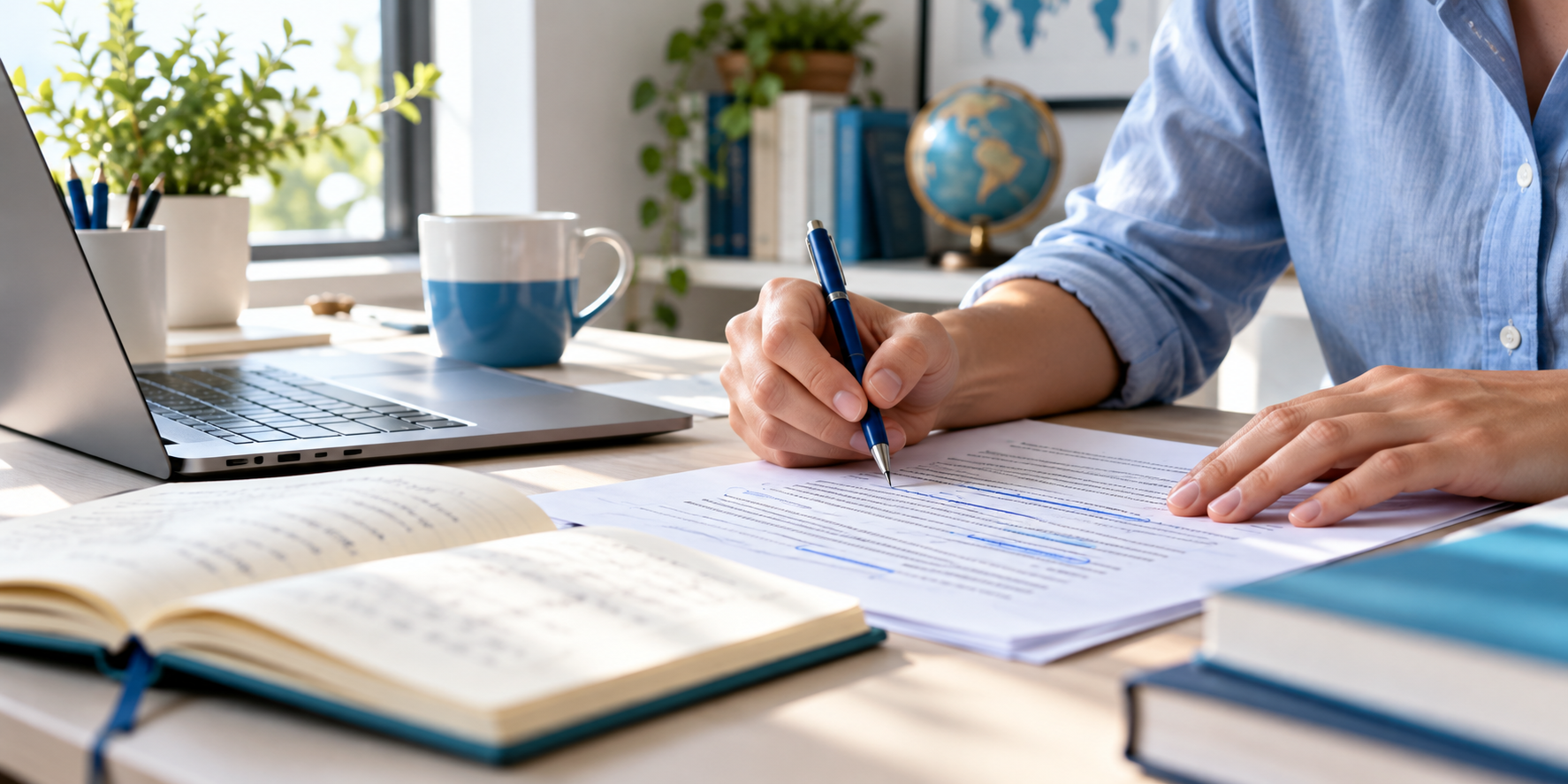 Concept illustration: writing, review and documentation.