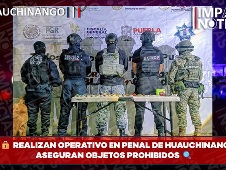 Fuerzas de seguridad realizan operativo en penal de Huauchinango