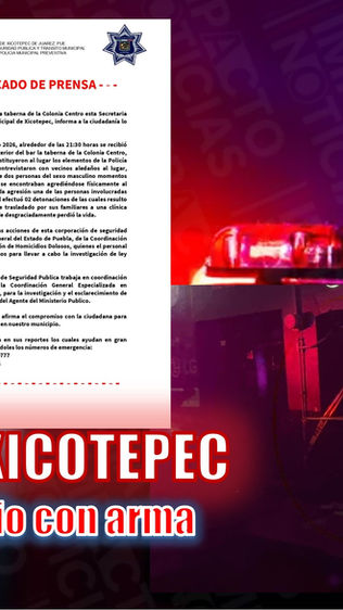 Riña en un bar de Xicotepec termina en homicidio con arma de fuego