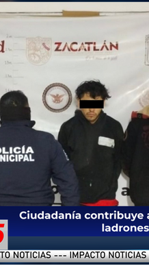 Ciudadanía contribuye a la detención de presuntos ladrones en Zacatlán