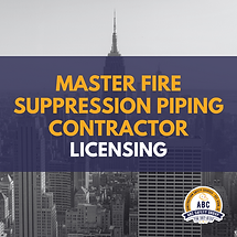 MASTER FIRE SUPPRESSION PIPING CONTRACTOR licensing service image
