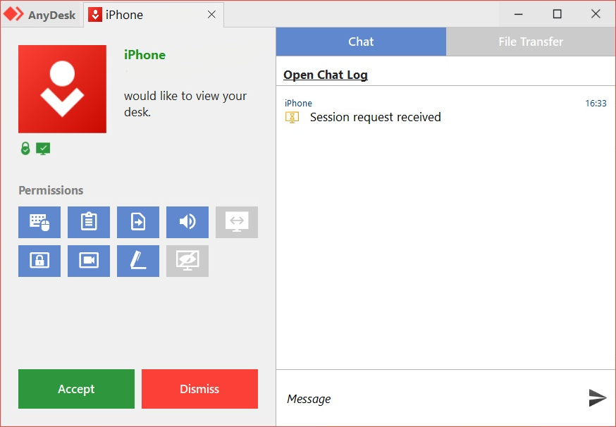anydesk remote side to accept