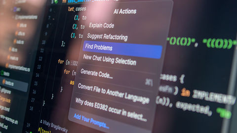 AI-assisted coding suggestions shown in a code editor