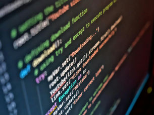 Vivid close-up of code on a computer screen showcasing programming details.