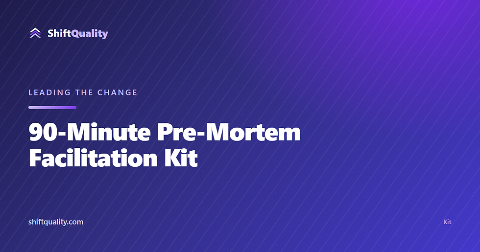 90-Minute Pre-Mortem Facilitation Kit