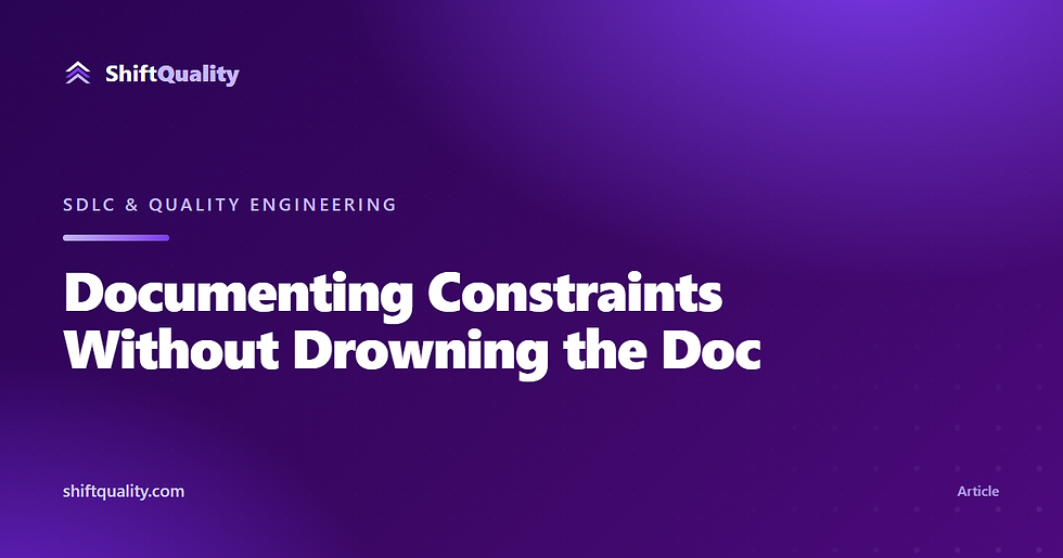 Documenting Constraints Without Drowning the Doc