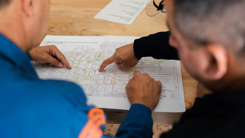 Engineering team planning meeting.