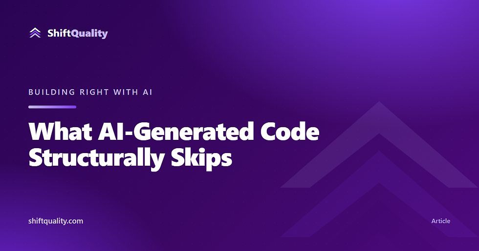 What AI-Generated Code Structurally Skips
