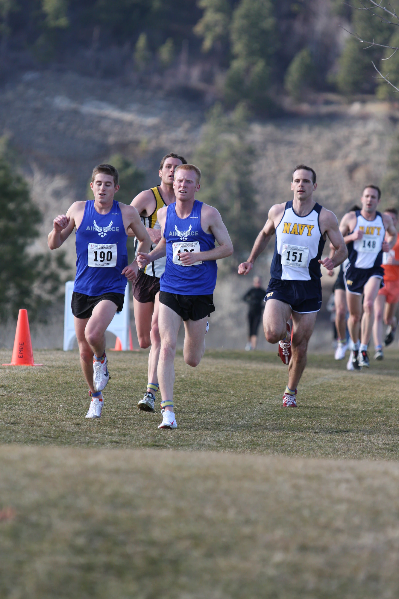 USNA and USAFA collegiate cross country runners