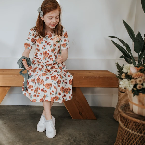 Daphne Dress Peonies - Little & Lively
