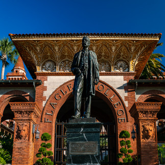 The statue of Henry Flagler at Flagler College in St Augustine.